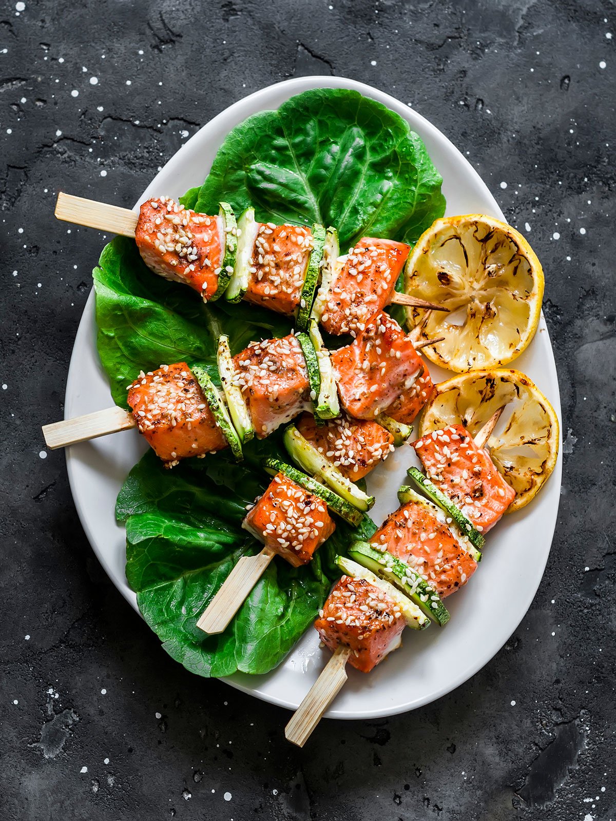 Salmon Skewers with Zucchini