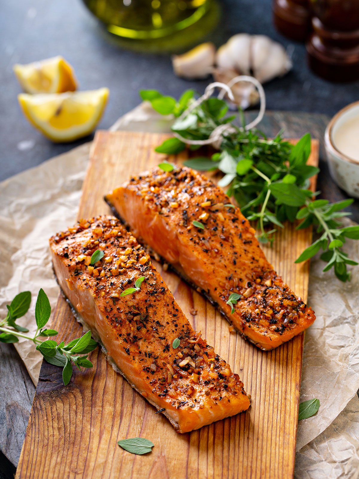 Roasted Salmon with Herbs
